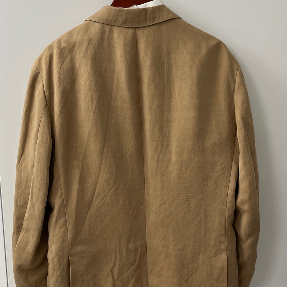Hugo Boss Tan Blazer Size 48 US Linen - Picture 9 of 17